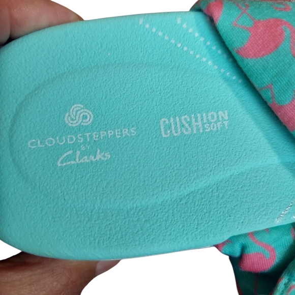 Clarks Arla Nicole Womens Slingback Sandal Flamingo Aqua Print Women's - Picture 15 of 16